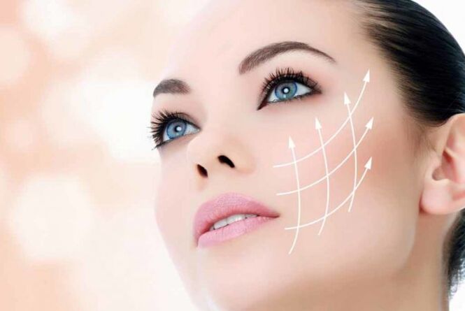 Método moderno para tensar la piel de la cara con mesothreads. 